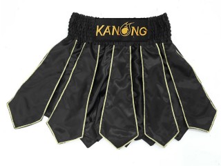 กางเกงมวยไทย กางเกงนักมวย Kanong : KNS-142 สีดำ